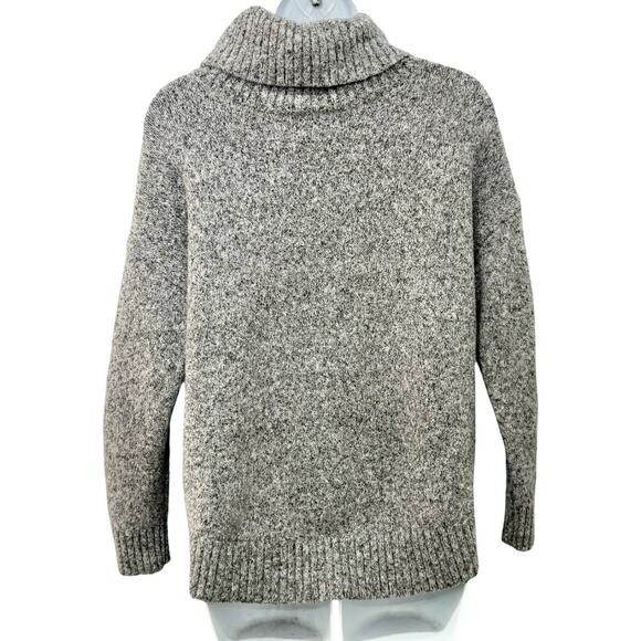 Old Navy Heather Gray Heavy Knit Ribbed Turtleneck Sweater size S Cozy Warm - Picture 5 of 8